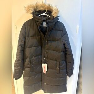 BNWT Joe Fresh “warmest” black midi hooded parka size medium